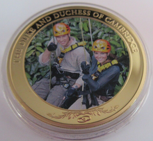 Load image into Gallery viewer, 2012 DIAMOND JUBILEE TOUR MALAYSIA GOLD PLATED COOK ISLANDS  $1 COIN/COA
