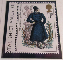 Load image into Gallery viewer, 1975 JANE AUSTEN STAMPS MNH X 4 WITH ALBUM SHEET
