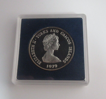 Load image into Gallery viewer, 1979 King Charles III Investiture Turks &amp; Caicos Silver Proof 10 Crowns Coin COA
