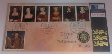 King Henry VIII & his 6 Wives 1997 UK Royal Mint £1 Coin PNC Hever Castle
