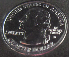 Load image into Gallery viewer, 2002 UNITED STATES MINT STATE QUARTER DOLLAR INDIANA 1816 PLATINUM PLATED
