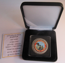 Load image into Gallery viewer, 1967-2023 ATTACK ON PEARL HARBOUR SOMALIA 25 SHILLINGS COIN WITH BOX &amp; COA
