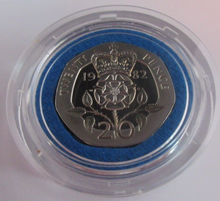 Load image into Gallery viewer, 1982 SILVER PROOF PIEDFORT 20p TWENTY PENCE COIN WITH CASE &amp; COA
