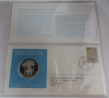 Load image into Gallery viewer, 1976 Peaceful Use Atomic Energy First Edition United Nations Silver Proof Medal
