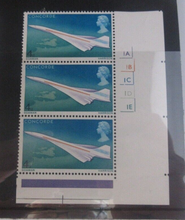 Load image into Gallery viewer, Concorde Harrison 9 x UK Stamps Queen Elizabeth II With Cylinder Numbers
