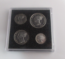 Load image into Gallery viewer, 1859 Maundy Money Queen Victoria 1d - 4d 4 UK Coin Set In Quadrum Box EF - Unc
