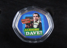 Load image into Gallery viewer, Only Fools and Horse 7 Coloured 50p Shaped Medals, Del Boy Rodney Trigger +More
