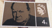 Load image into Gallery viewer, WINSTON CHURCHILL COLLAGE VARIOUS WINSTON CHURCHILL POSTAGE STAMPS COLLAGE
