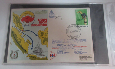 Escape from Singapore Royal Air Forces Escaping Society Stamp Cover Lt. Downey