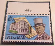 Load image into Gallery viewer, 1974 SIR WINSTON CHURCHILL CENTENARY ISLE OF MAN 8 STAMPS MNH WITH ALBUM SHEET
