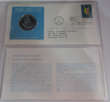 Load image into Gallery viewer, 1976 End the Scourge of Hunger First Edition United Nations Silver Proof Medal
