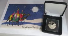 Load image into Gallery viewer, 1990 QEII CHRISTMAS COLLECTION IOM BB MARK DIAMOND FINISH 50P COIN CARD &amp; BOX
