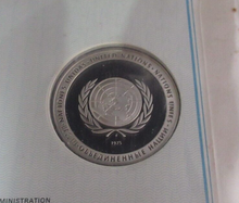 Load image into Gallery viewer, 1975 International Women&#39;s Year First Edition United Nations Silver Proof Medal
