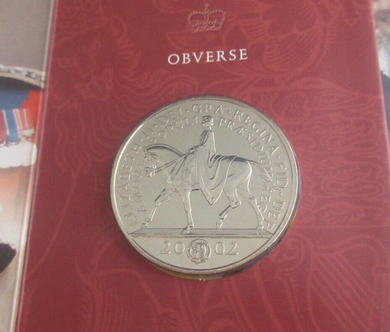 2002 Queen Elizabeth II Golden Jubilee United Kingdom £5 BUnc Coin Pack