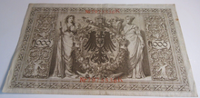 Load image into Gallery viewer, 1910 GERMAN 1000 MARK BANK NOTE WITH CLEAR FRONTED NOTE HOLDER
