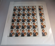 Load image into Gallery viewer, 1981 PRINCE CHARLES &amp; LADY DIANA SPENCER 25P STAMPS X 30 MNH WITH ALBUM SHEET
