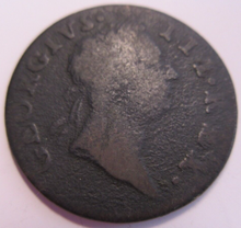 Load image into Gallery viewer, 1769 KING GEORGE III IRELAND HALF PENNY IN CLEAR FLIP

