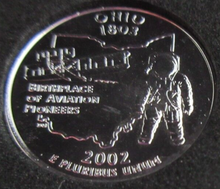 Load image into Gallery viewer, 2002 UNITED STATES MINT STATE QUARTER DOLLAR OHIO 1803 PLATINUM PLATED
