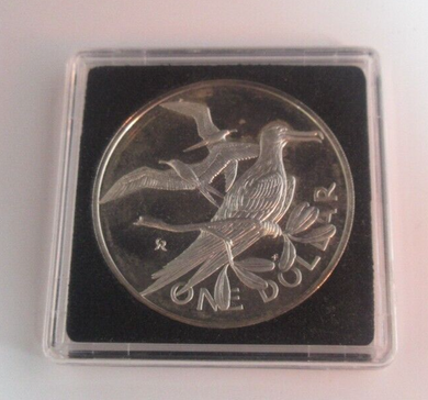 Frigate Bird - 1973 - Silver Proof British Virgin Islands $1 Coin In Box + COA