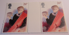 Load image into Gallery viewer, 1982 EUROPA BRITISH THEATRE GUTTER PAIRS 8 STAMPS MNH IN CLEAR FRONTED HOLDER
