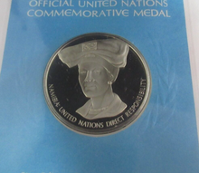 Load image into Gallery viewer, 1975 Namibia UN Responsibility First Edition United Nations Silver Proof Medal
