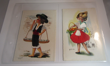Load image into Gallery viewer, VINTAGE SILK STITCH POSTCARDS PAIR - PLEASE SEE PHOTGRAPHS
