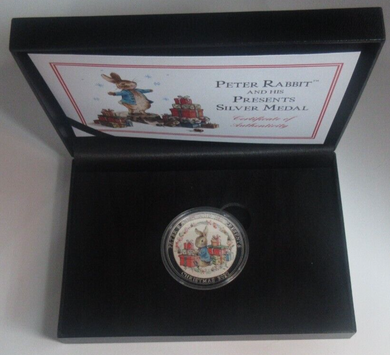 2020 Peter Rabbit and His Presents Silver Medal Beatrix Potter Christmas Box/COA