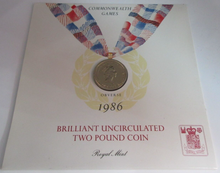 Load image into Gallery viewer, 1986 COMMONWEALTH GAMES COMMEMORATIVE TWO POUND COIN PACK
