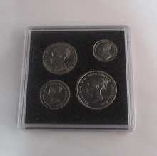 Load image into Gallery viewer, 1840 Maundy Money Queen Victoria 1d - 4d 4 UK Coin Set In Quadrum Box EF - Unc
