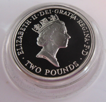 Load image into Gallery viewer, 1989 TERCENTENARY OF THE BILL &amp; CLAIM OF RIGHT SILVER PROOF 2 COIN SET BOX &amp; COA
