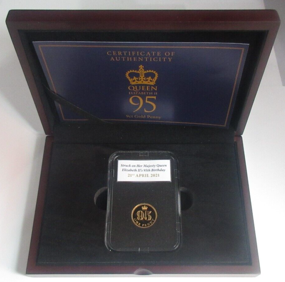 2021 HM Queen Elizabeth II 95th Birthday 9ct Gold Proof Coin Slabbed Box/COA