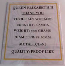 Load image into Gallery viewer, 2020 THANK YOU KEYWORKERS SAMOA HALF DOLLAR COIN BOX &amp; COA - ARMED FORCES
