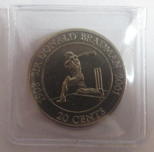 Load image into Gallery viewer, Sir Donald Bradman 1908 - 2001 Commemorative Australia 20 Cents Coin

