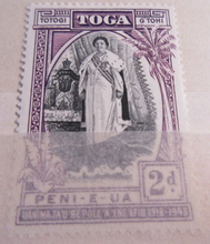 Load image into Gallery viewer, 1944 TOGA QUEEN SALOTE MNH MLH STAMPS X 8 IN STAMP HOLDER
