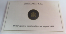 Load image into Gallery viewer, 2006 ROYAL CANADIAN MINT PROOF SILVER DOLLAR &amp; COA IN CASE WITH OUTER COVER
