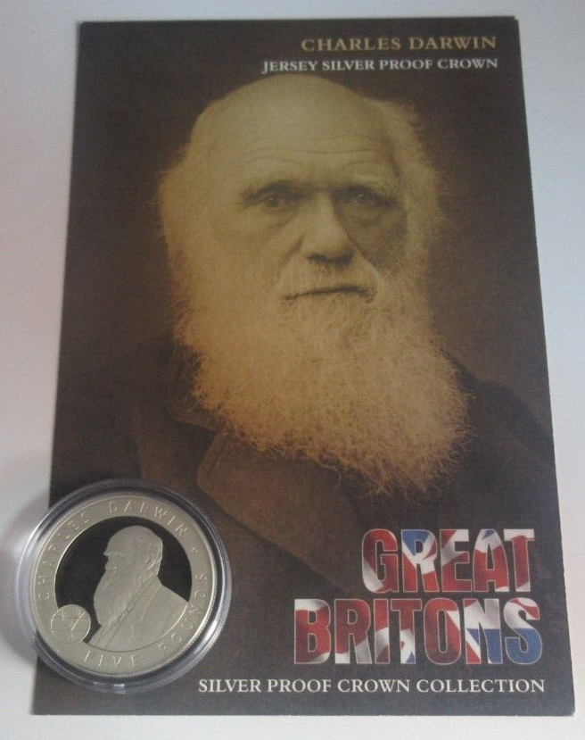 2006 Charles Darwin Great Britons Silver Proof Jersey £5 Coin + COA