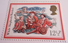 Load image into Gallery viewer, 1982 CHRISTMAS CAROLS  DECIMAL STAMPS GUTTER PAIRS MNH IN STAMP HOLDER

