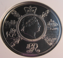 Load image into Gallery viewer, KING GEORGE III £5 QUEEN ELIZABETH II BUNC 2020 FIVE POUND COIN CARDED

