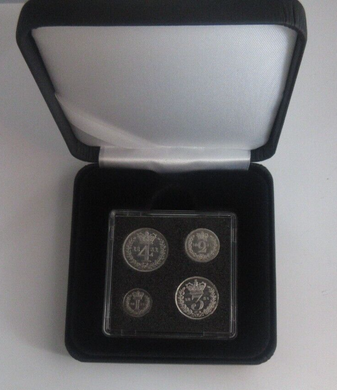 1831 Maundy Money William IV 1d - 4d 4 UK Coin Set In Quadrum Box EF - Unc
