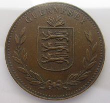 Load image into Gallery viewer, Guernsey 8 Doubles 1947 H Mint Mark UK Heaton &amp; Sons AUnc Coin In Flip
