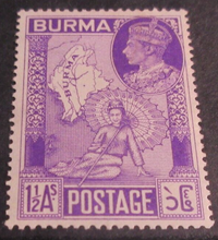 Load image into Gallery viewer, KING GEORGE VI BURMA STAMPS &amp; STAMP HOLDER
