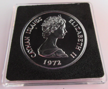 Load image into Gallery viewer, 1972 CAYMAN ISLANDS  POINCIANA FLOWER SILVER PROOF $1 DOLLAR
