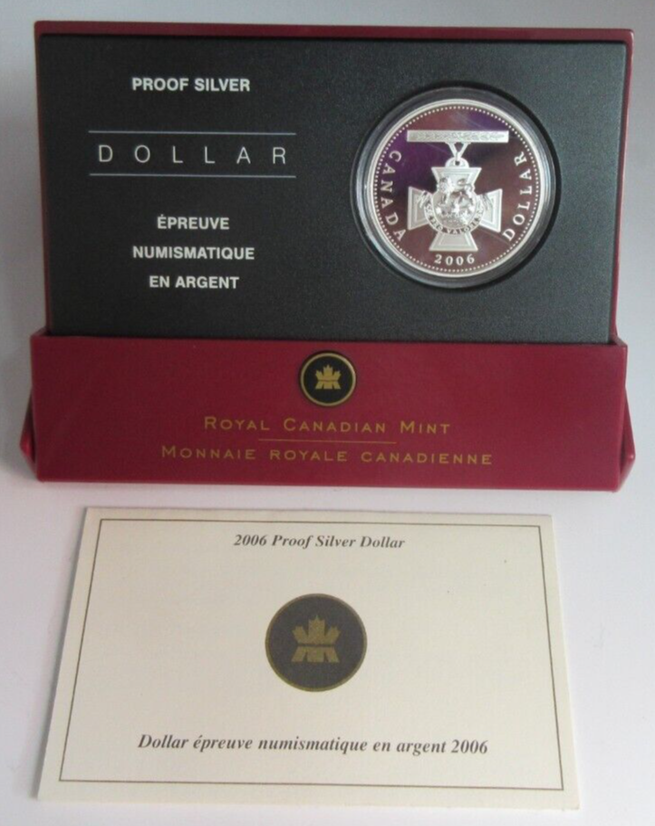 2006 ROYAL CANADIAN MINT PROOF SILVER DOLLAR & COA IN CASE WITH OUTER COVER