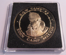 Load image into Gallery viewer, POW CAMP 83 EDEN CAMP MALTON MEDALLION WITH QUADRANT CAPSULE
