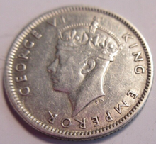 Load image into Gallery viewer, KING GEORGE VI FIJI SIXPENCE 1943 .900 SILVER LOW MINTAGE COIN &amp; CLEAR FLIP

