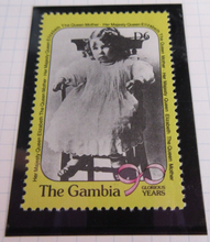 Load image into Gallery viewer, HMQE QUEEN MOTHER 90 GLORIOUS YEARS GAMBIA IMPERF &amp; NORMAL STAMPS &amp; ALBUM SHEETS
