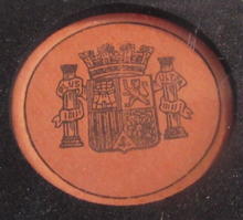 Load image into Gallery viewer, 1938 SPANISH REPUBLIC STAMP COIN SPANISH CIVIL WAR EMERGENCY MONEY BOX &amp; COA
