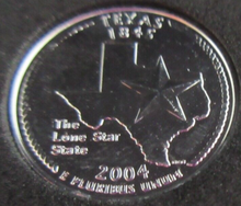 Load image into Gallery viewer, 2004 UNITED STATES MINT STATE QUARTER DOLLAR TEXAS 1845 PLATINUM PLATED
