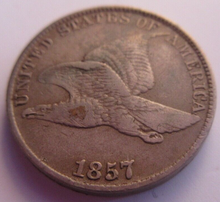 Load image into Gallery viewer, 1857 UNITED STATE OF AMERICA ONE CENT COIN PRESENTED IN PROTECTIVE CLEAR FLIP
