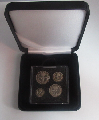 1849 Maundy Money Queen Victoria 1d - 4d 4 UK Coin Set In Quadrum Box EF - Unc